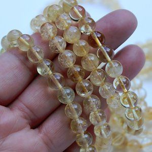 Natural Citrine Beaded Bracelet